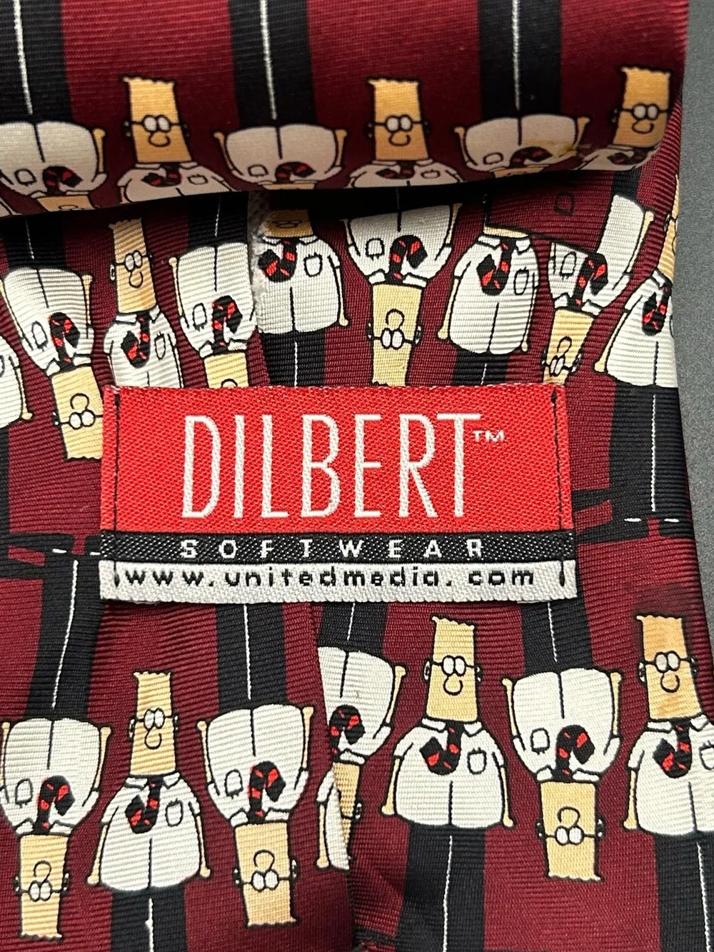 Dilbert Softwear Men's Necktie Dilbert Updated Trad 100% Silk Made in USA NWOT